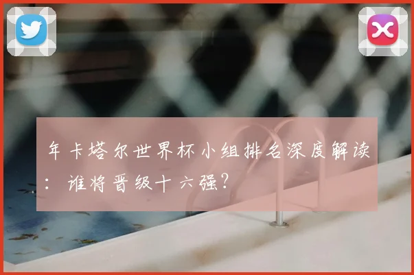 年卡塔尔世界杯小组排名深度解读：谁将晋级十六强？