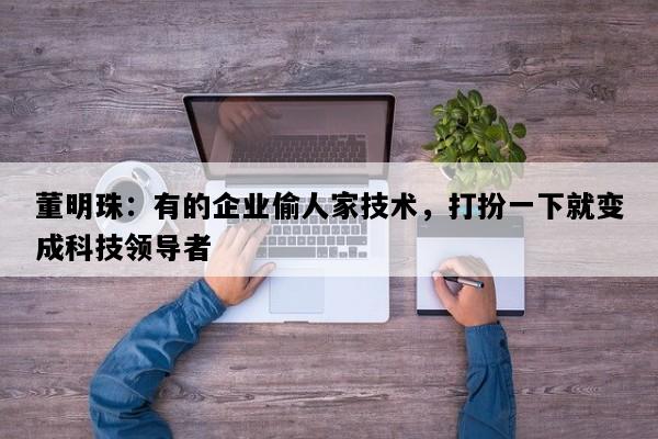 董明珠：有的企业偷人家技术，打扮一下就变成科技领导者