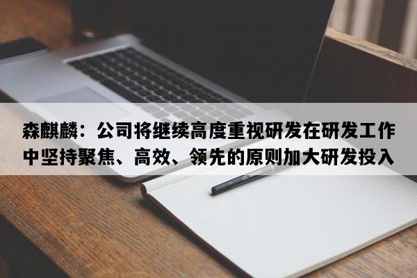 森麒麟：公司将继续高度重视研发在研发工作中坚持聚焦、高效、领先的原则加大研发投入