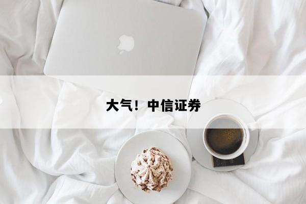 大气！中信证券