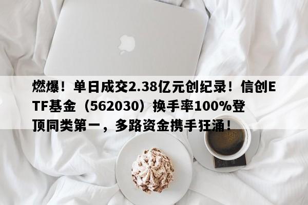燃爆！单日成交2.38亿元创纪录！信创ETF基金（562030）换手率100%登顶同类第一，多路资金携手狂涌！