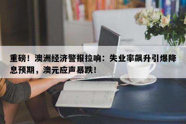 重磅！澳洲经济警报拉响：失业率飙升引爆降息预期，澳元应声暴跌！