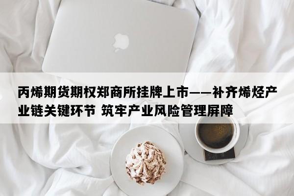 丙烯期货期权郑商所挂牌上市——补齐烯烃产业链关键环节 筑牢产业风险管理屏障