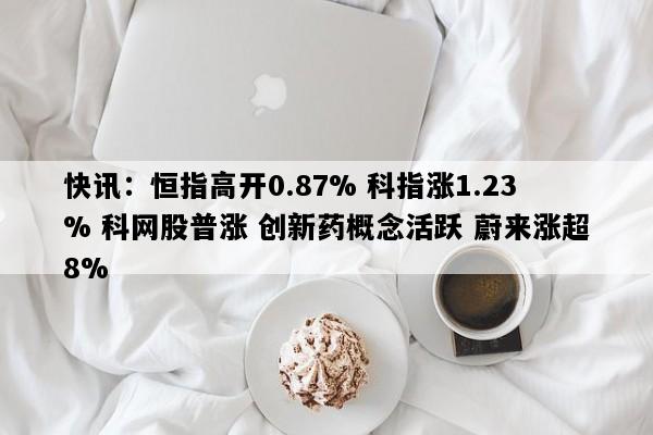 快讯：恒指高开0.87% 科指涨1.23% 科网股普涨 创新药概念活跃 蔚来涨超8%