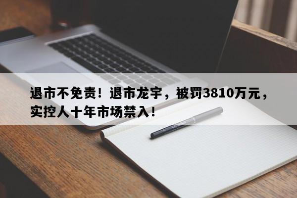 退市不免责！退市龙宇，被罚3810万元，实控人十年市场禁入！